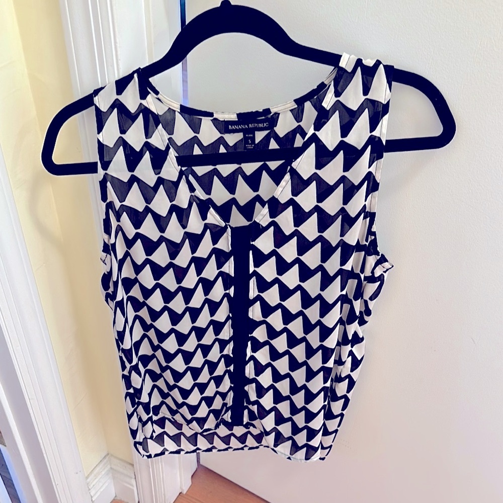 Banana Republic Black and White Women's Top